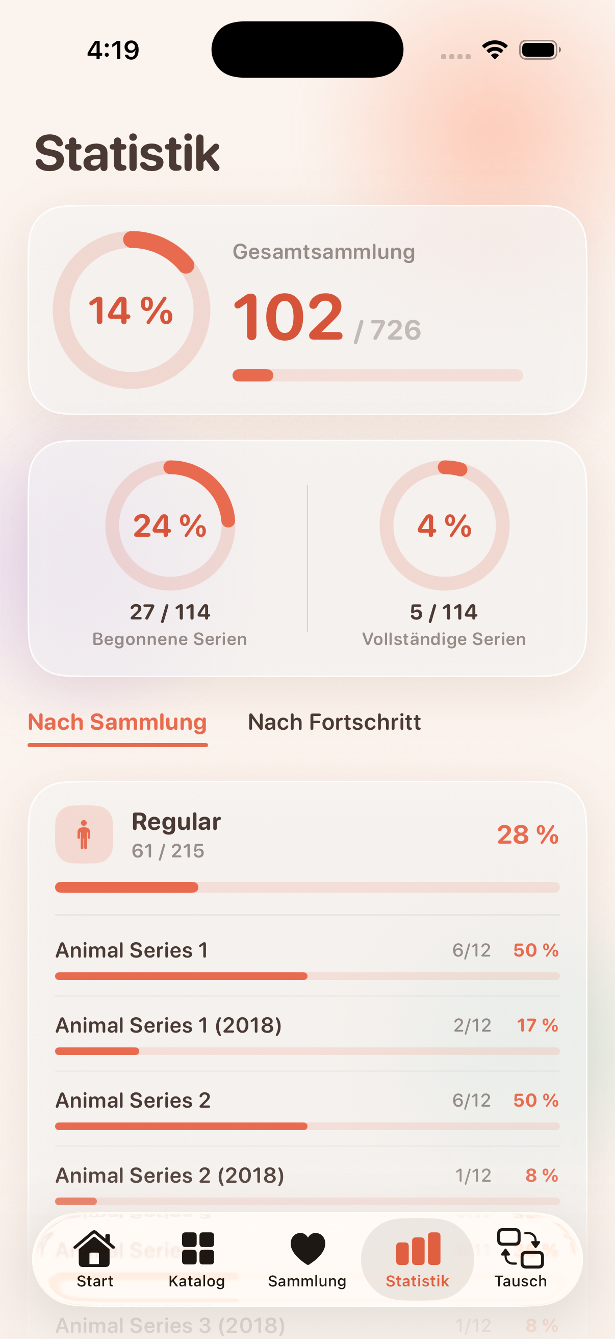 Track your Sonny Angel collection stats and progress