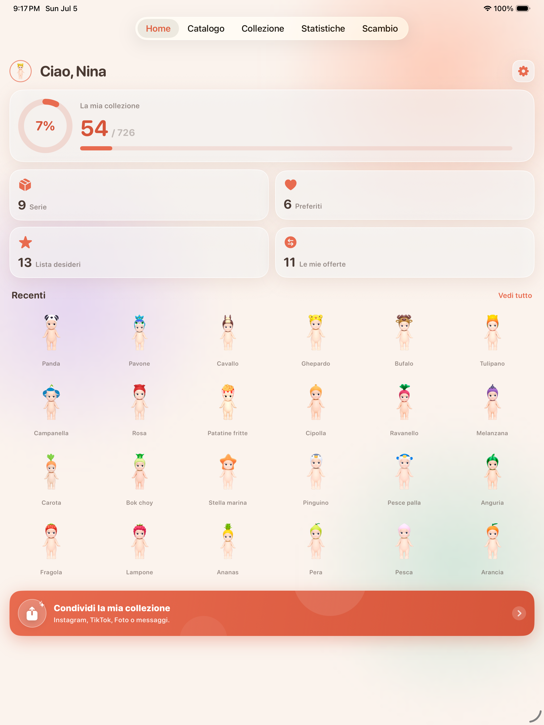 Angely home on iPad — Sonny Angel collection